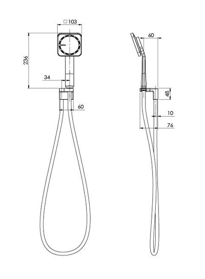 PHOENIX NX ORLI WITH HYDROSENSE HAND SHOWER MATTE BLACK