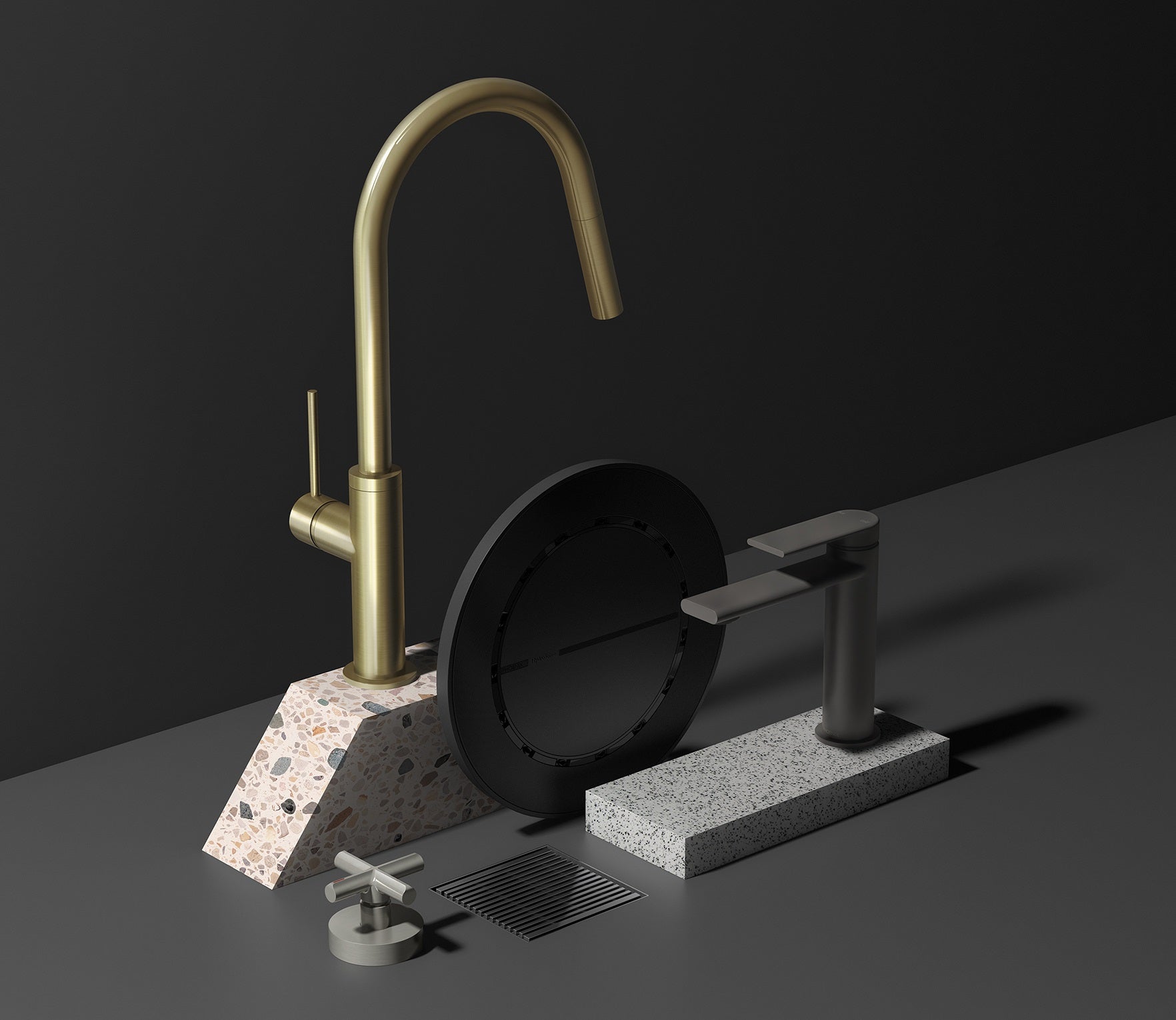 PHOENIX NX IKO WITH HYDROSENSE SHOWER ROSE 250MM MATTE BLACK