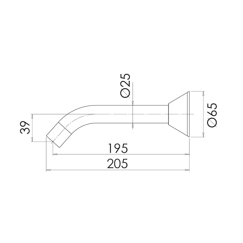 PHOENIX IVY BATH OUTLET 200MM CHROME