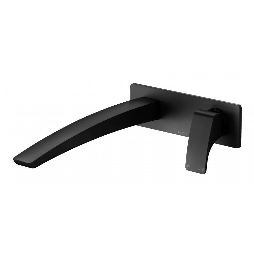 PHOENIX RUSH WALL BASIN MIXER SET 230MM MATTE BLACK