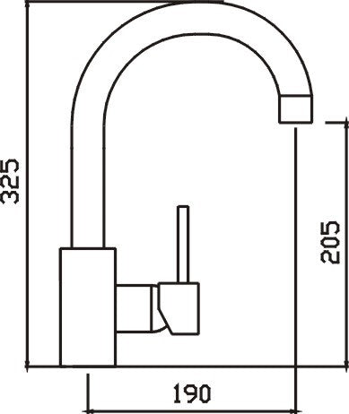 HELLYCAR IDEAL SINK MIXER 325MM CHROME