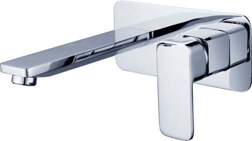 HELLYCAR ELEGANT WALL MIXER WITH OUTLET 180MM CHROME