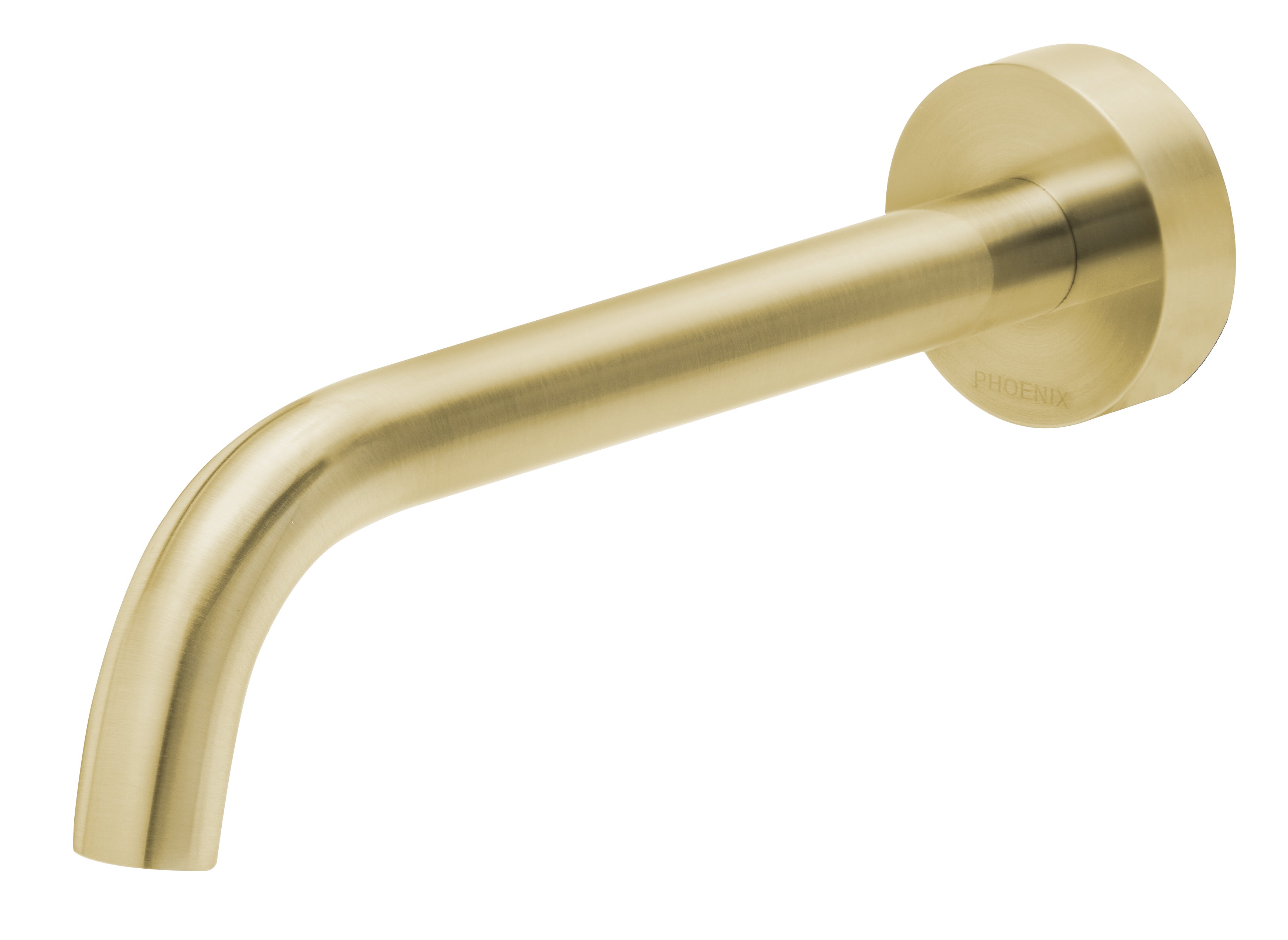 PHOENIX VIVID SLIMLINE LEAD FREE WALL BATH OUTLET 194MM BRUSHED GOLD