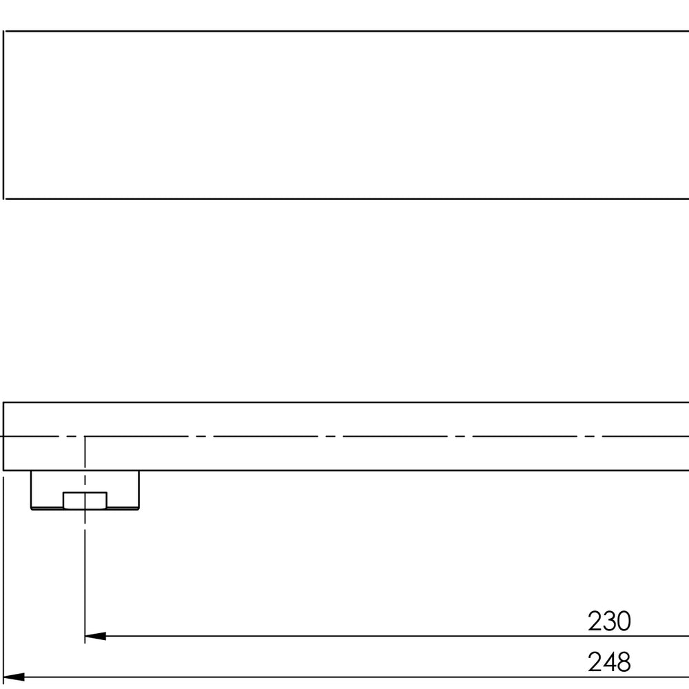 PHOENIX RADII WALL BATH OUTLET 230MM CHROME