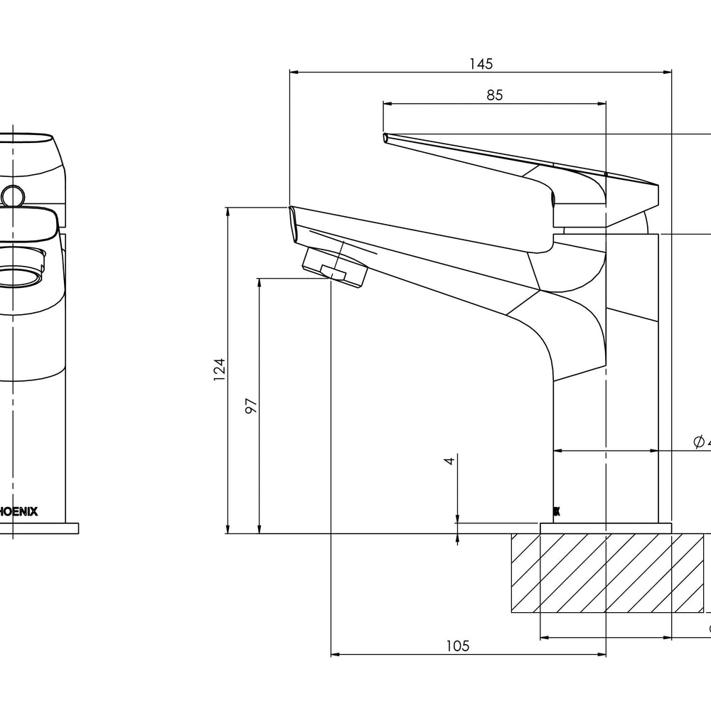 PHOENIX ARLO LEAD FREE BASIN MIXER 152MM CHROME