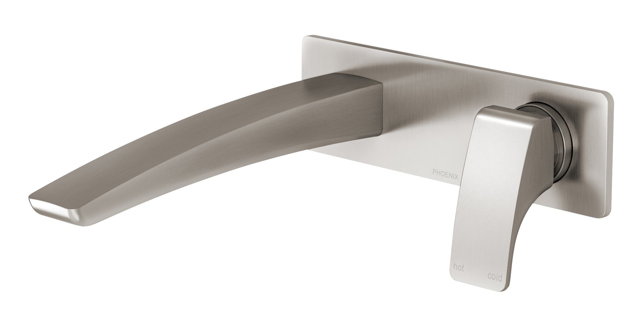 PHOENIX RUSH WALL BATH MIXER SET 180MM BRUSHED NICKEL