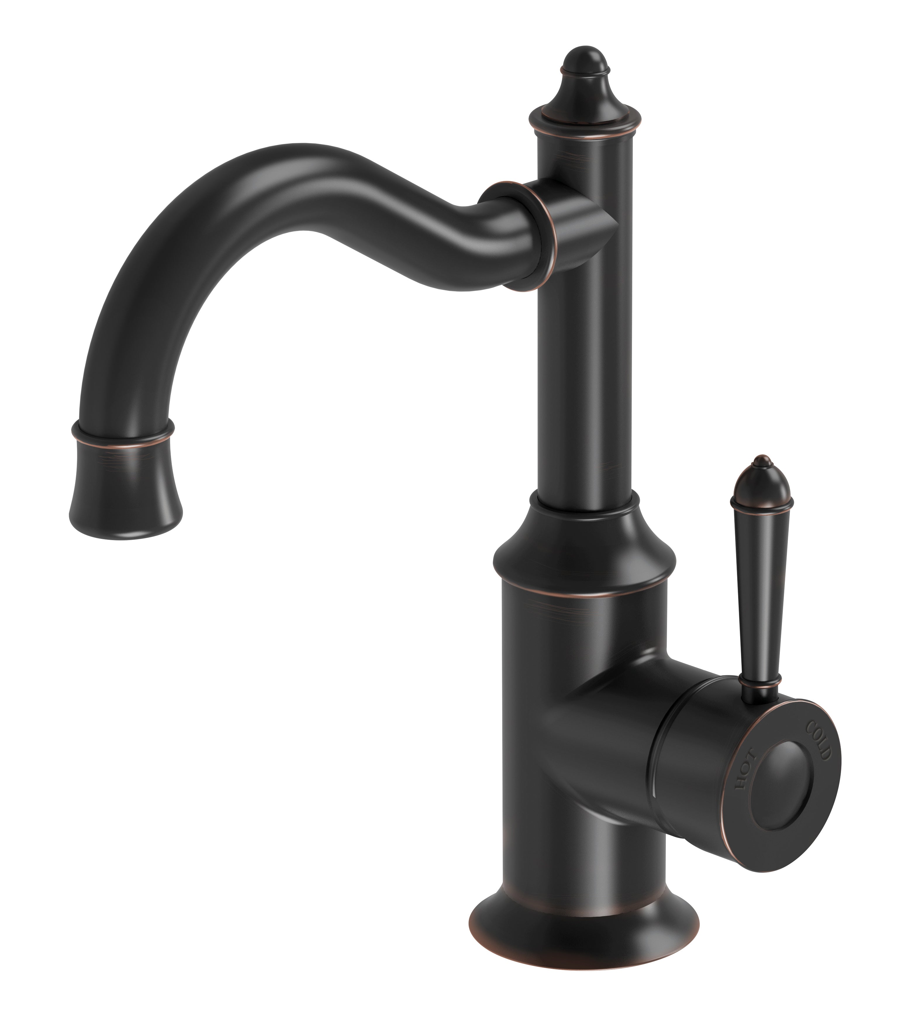 PHOENIX NOSTALGIA BASIN MIXER 160MM SHEPHERDS CROOK ANTIQUE BLACK