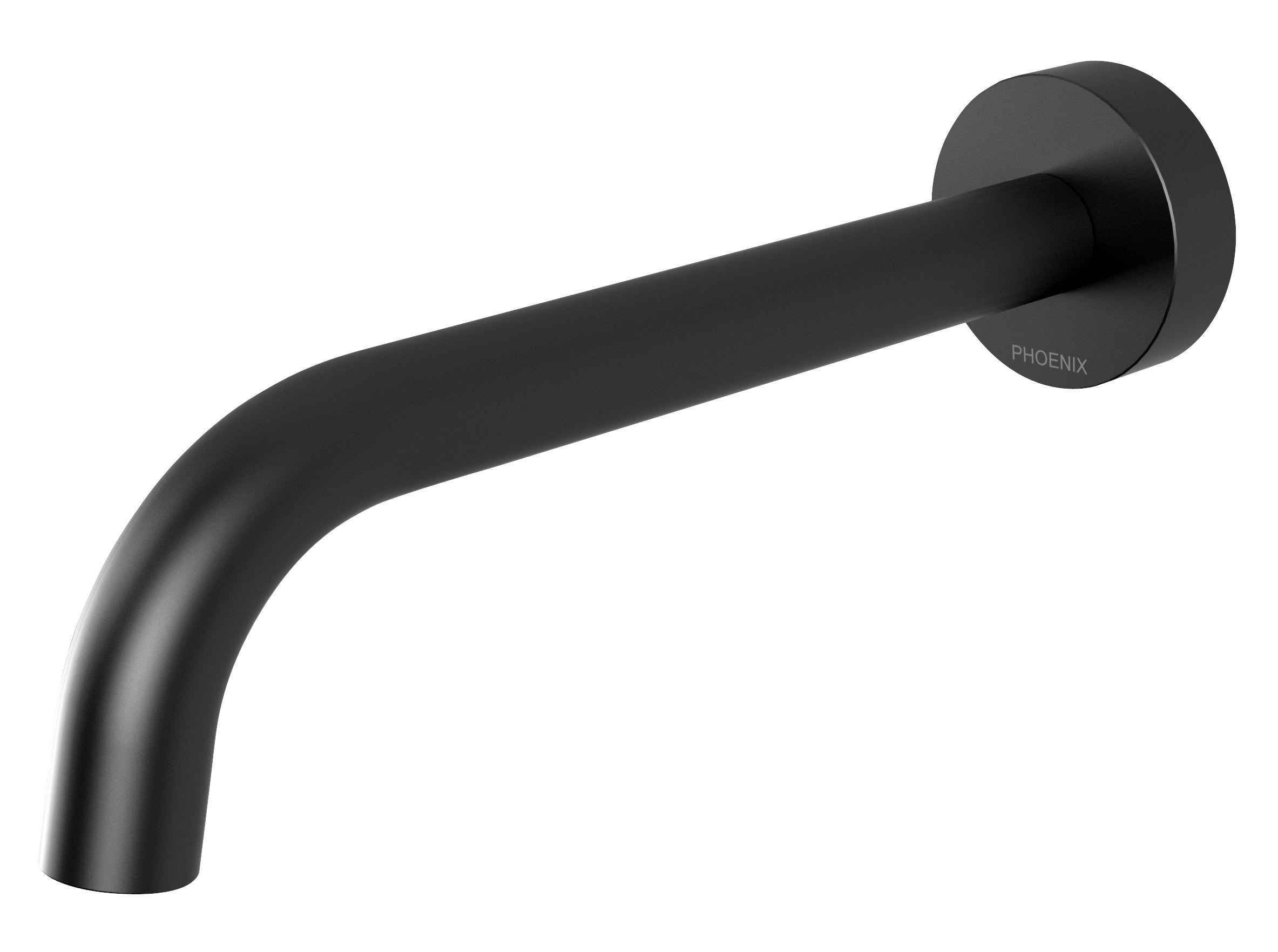 PHOENIX VIVID SLIMLINE WALL BASIN OUTLET 185MM MATTE BLACK