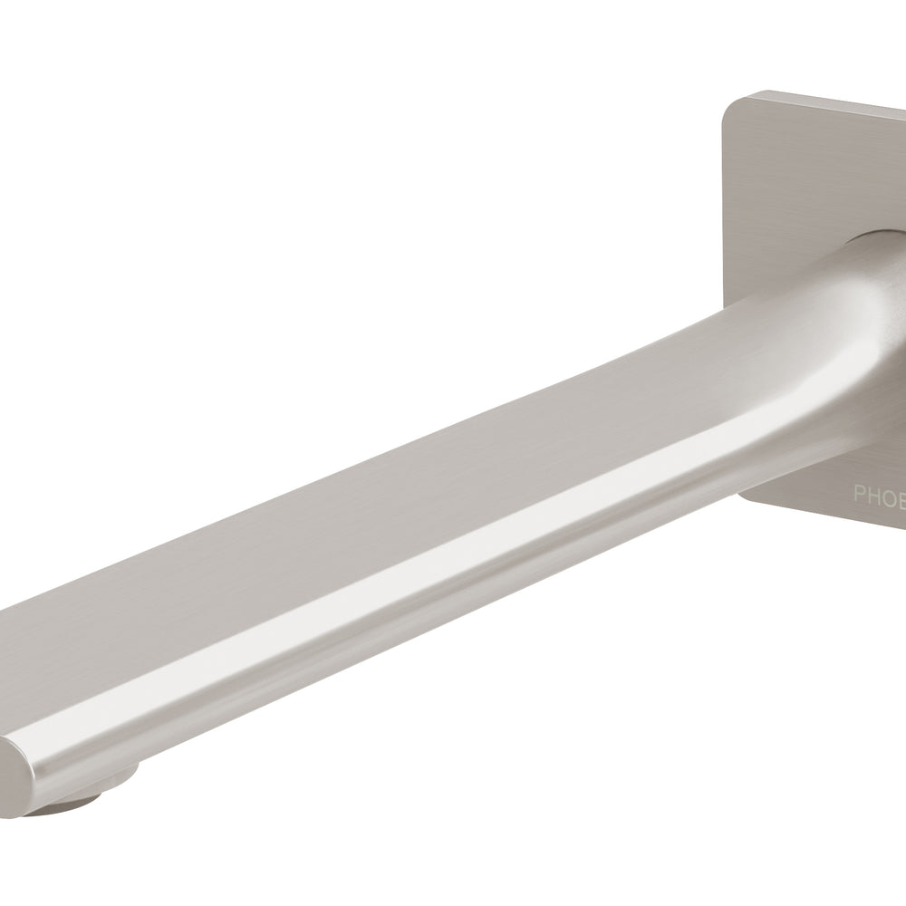 PHOENIX TEEL WALL BATH OUTLET 200MM BRUSHED NICKEL
