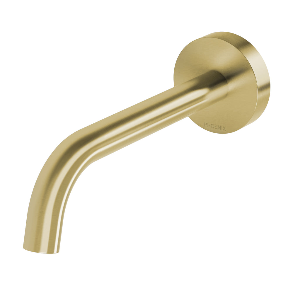 PHOENIX VIVID SLIMLINE LEAD FREE PLUS WALL BASIN / BATH OUTLET 194MM BRUSHED GOLD