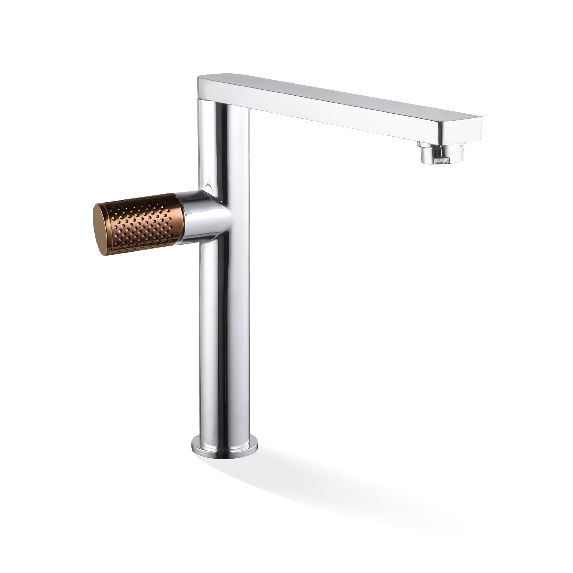 LINKWARE GABE SINK MIXER 250MM CHROME AND ROSE GOLD