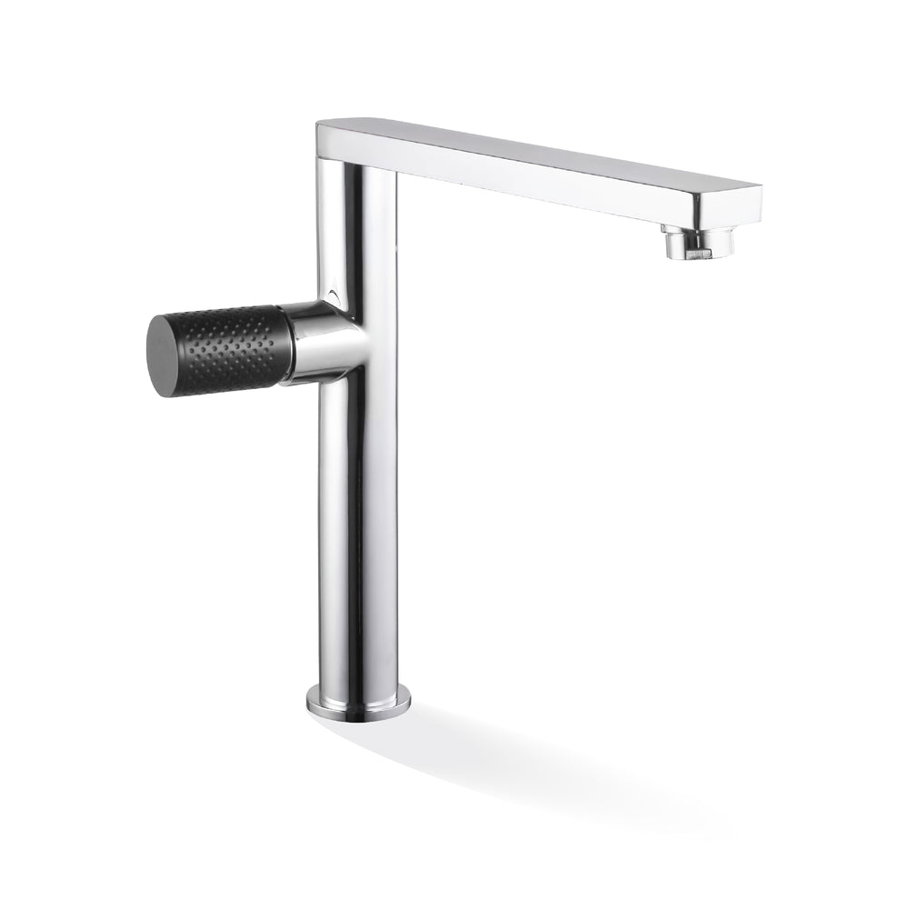 LINKWARE GABE SINK MIXER 250MM CHROME AND MATTE BLACK
