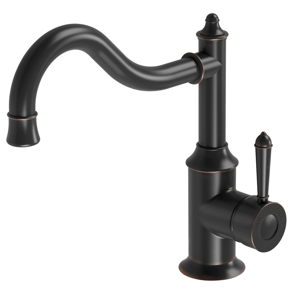 PHOENIX NOSTALGIA SINK MIXER SHEPHERDS CROOK 220MM ANTIQUE BLACK