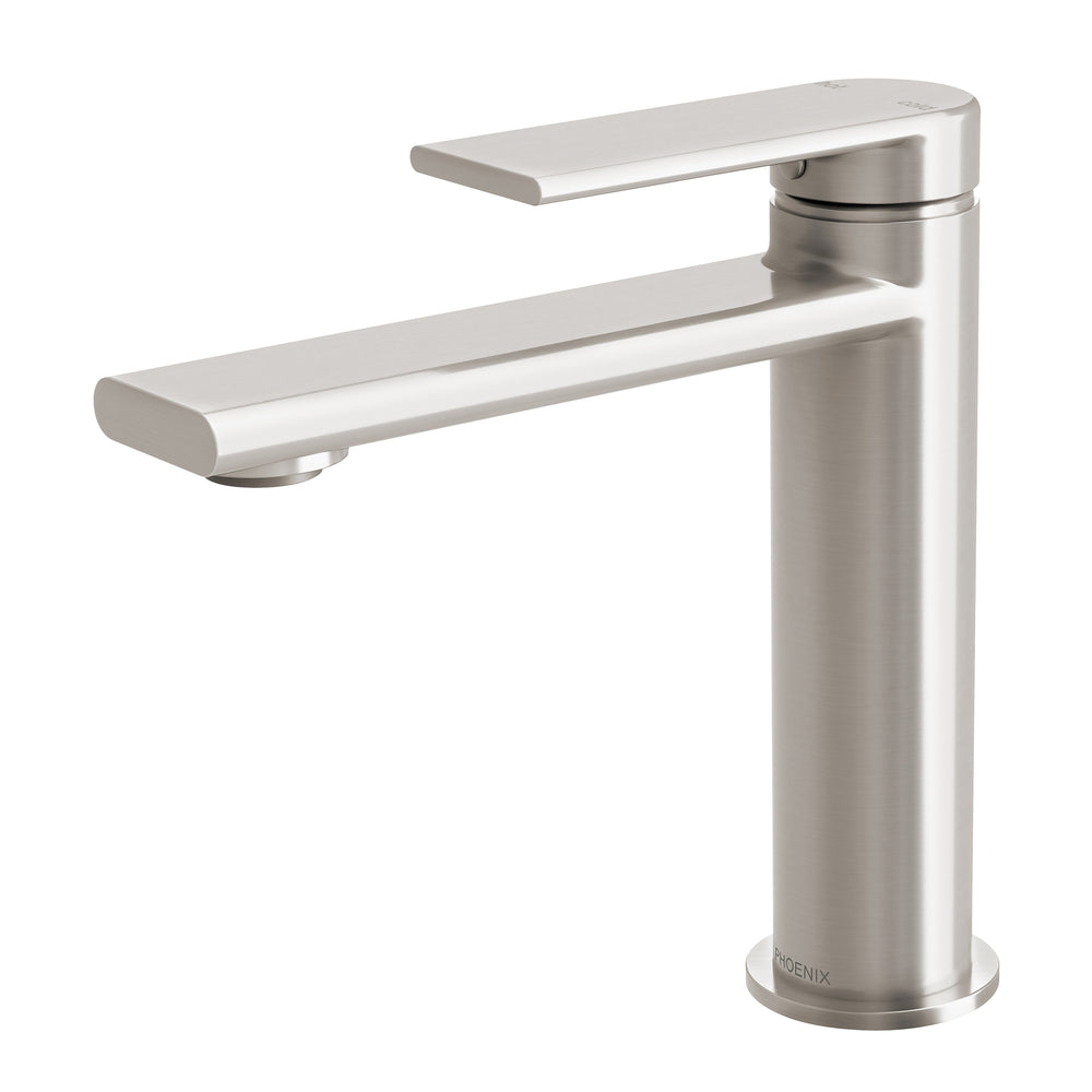 PHOENIX TEEL LEAD FREE BASIN MIXER 162MM BRUSHED NICKEL