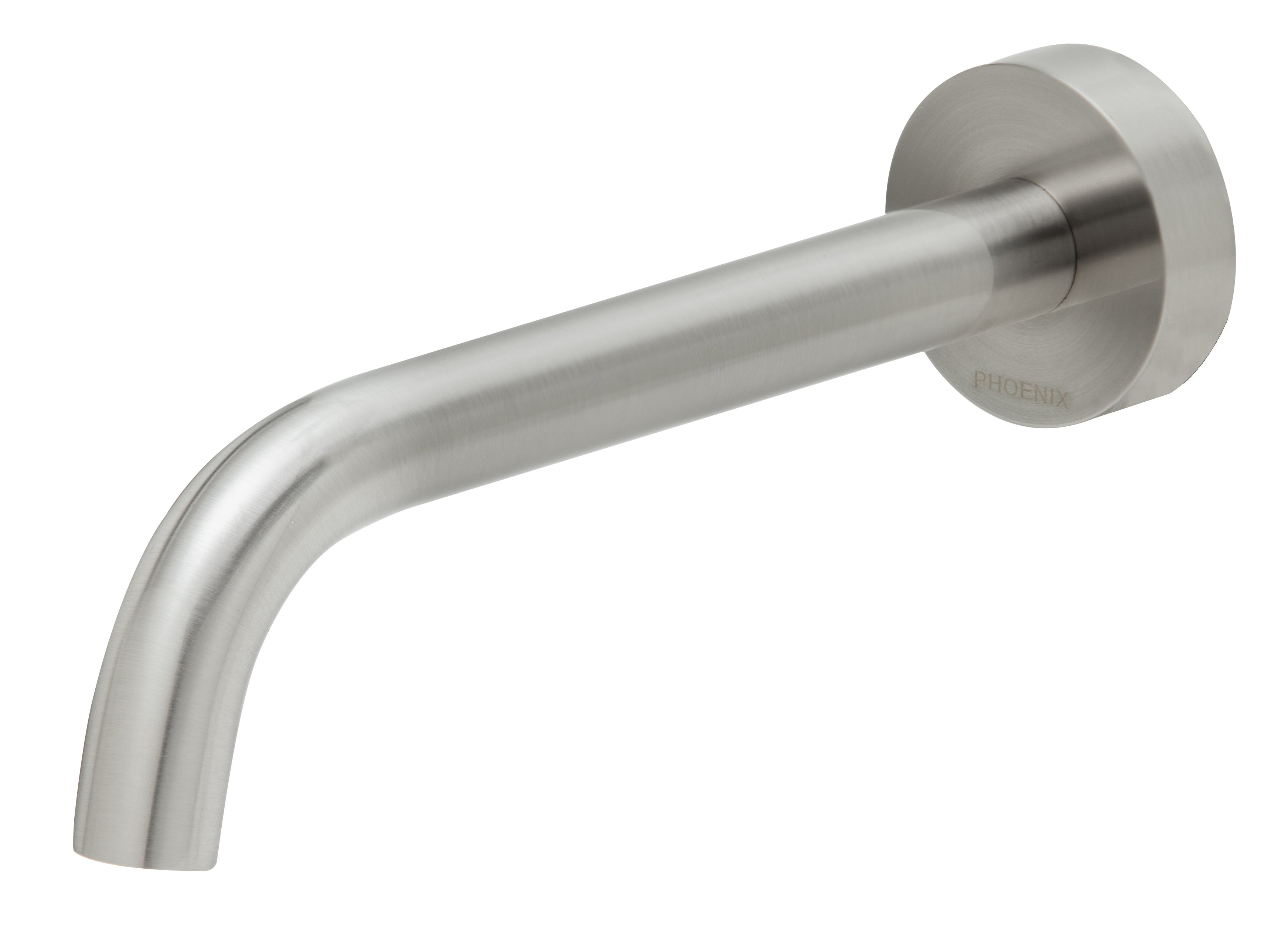 PHOENIX VIVID SLIMLINE LEAD FREE WALL BASIN OUTLET 194MM BRUSHED NICKEL