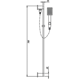 HELLYCAR ERIC HAND SHOWER ON RAIL CHROME