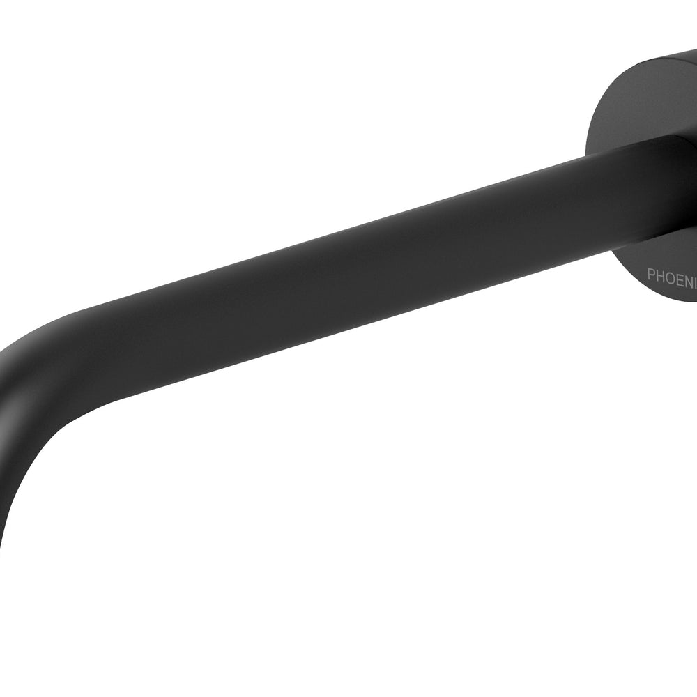 PHOENIX VIVID SLIMLINE LEAD FREE WALL BATH OUTLET 230MM MATTE BLACK