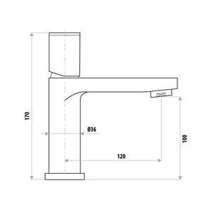 LINKWARE GABE BASIN MIXER MATTE BLACK AND CHROME