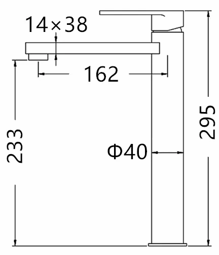 INSPIRE VETTO TALL BASIN MIXER MATTE BLACK