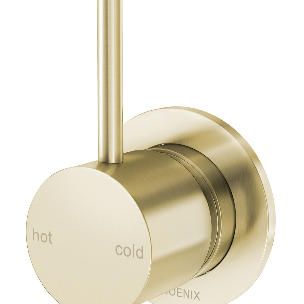 PHOENIX VIVID SLIMLINE UP LEAD FREE SHOWER / WALL MIXER BRUSHED GOLD