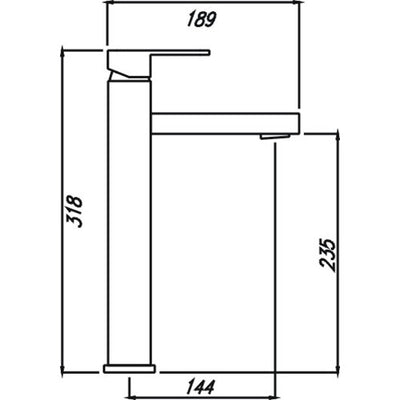 HELLYCAR TONY HIGH BASIN MIXER CHROME