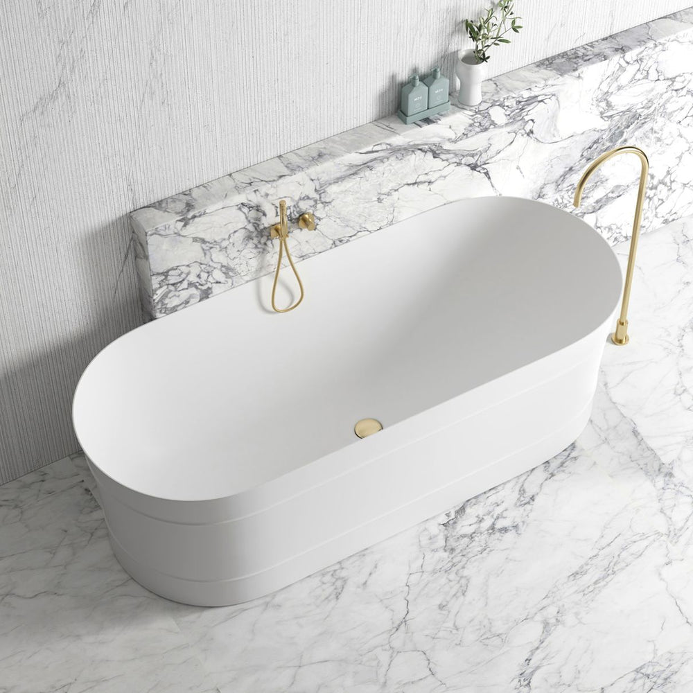 ATTICA BONDI FREE STANDING NON OVERFLOW BATHTUB 1700MM GLOSS WHITE