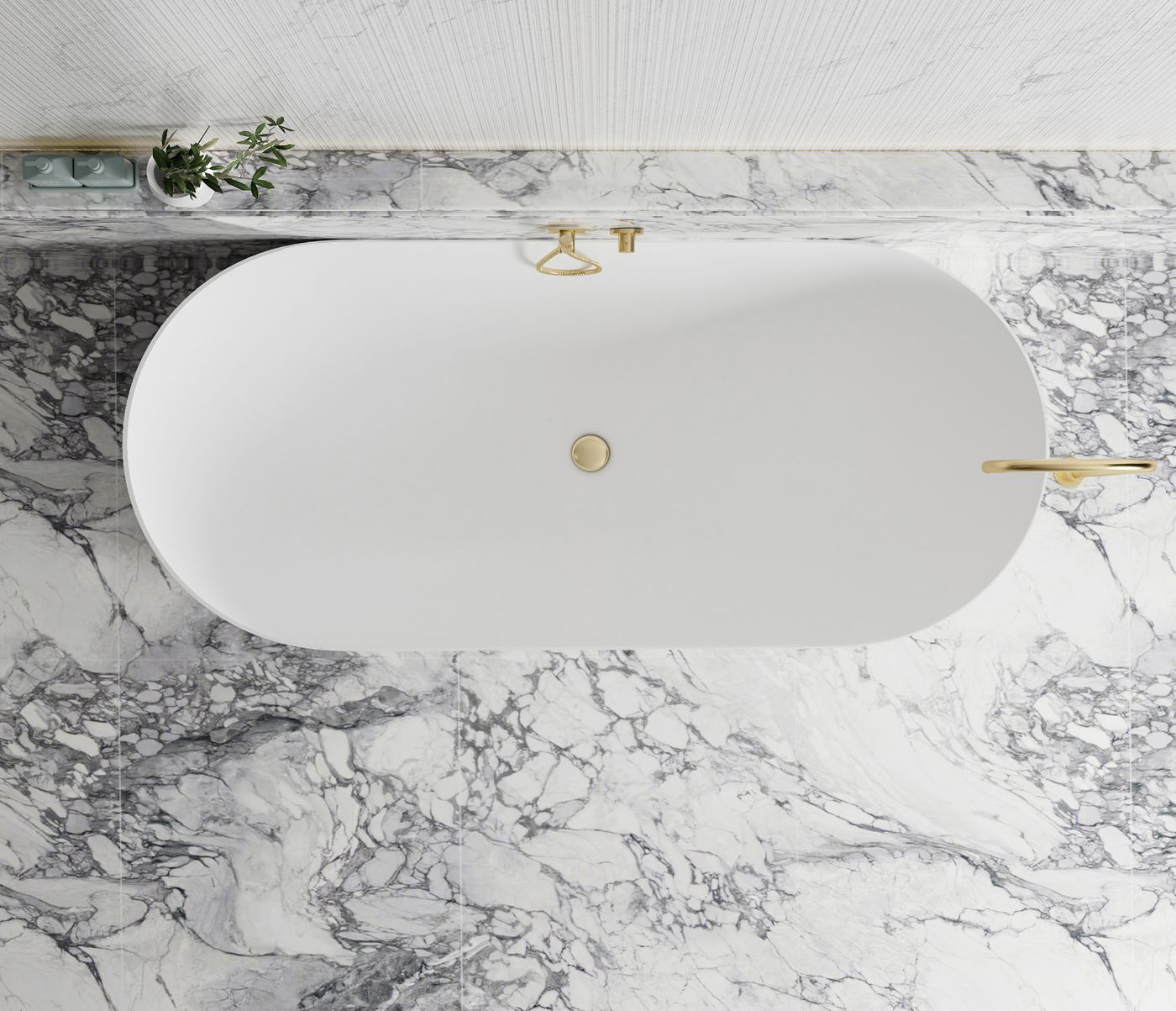 ATTICA BONDI FREE STANDING NON OVERFLOW BATHTUB 1700MM GLOSS WHITE