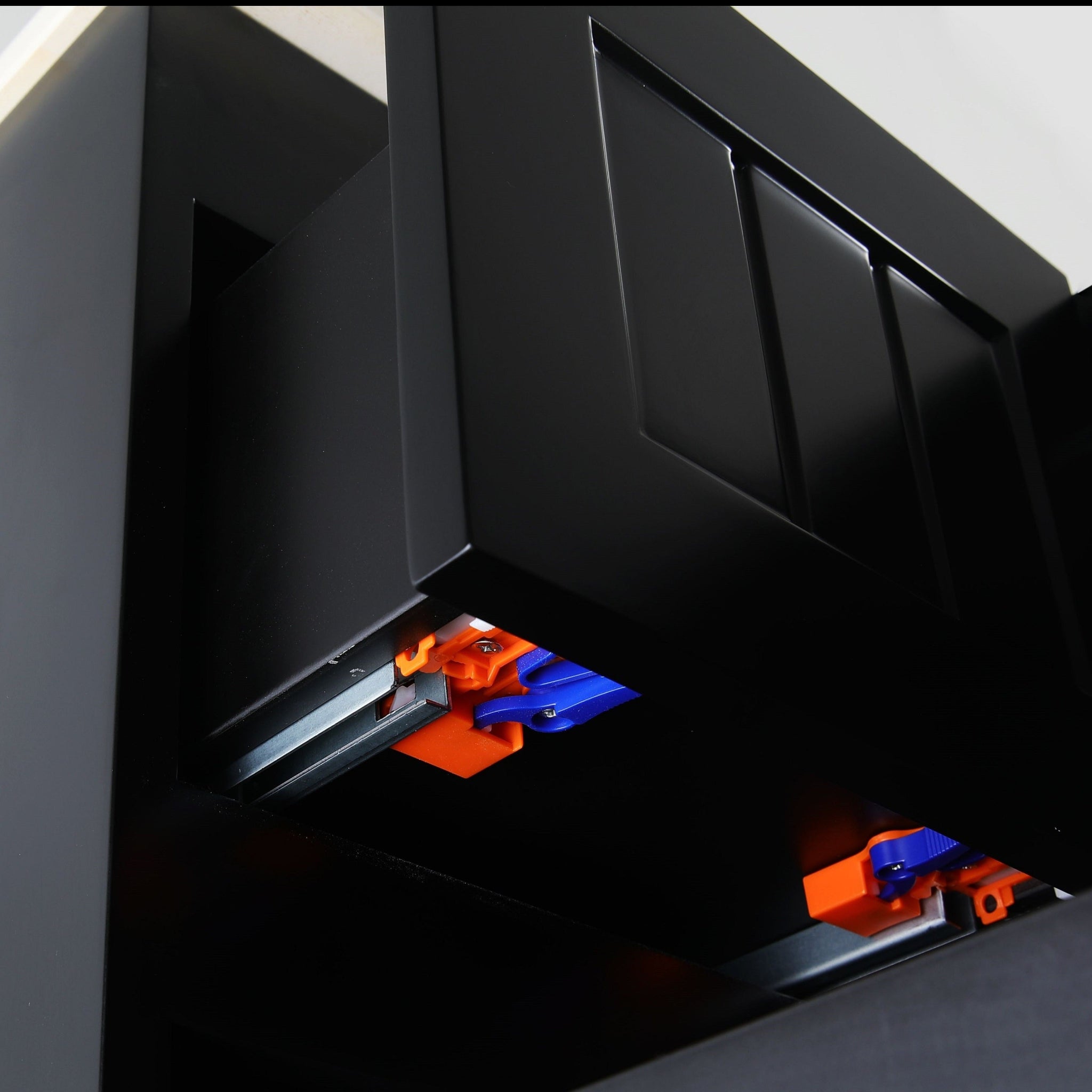 CETO ACACIA SHAKER MATTE BLACK 1500MM SINGLE BOWL WALL HUNG VANITY