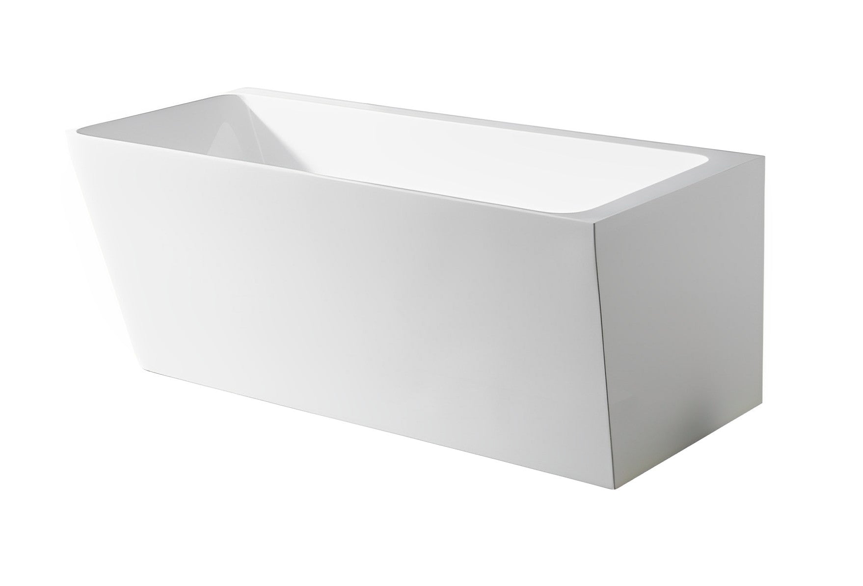 POSEIDON GLOSS WHITE AVIS LEFT CORNER BACK TO WALL BATHTUB (AVAILABLE IN 1500MM AND 1700MM)