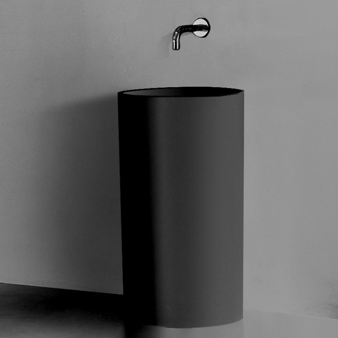 GALLARIA ALTA FREESTANDING PEDESTAL STONE BASIN WHITE 495MM X 810MM