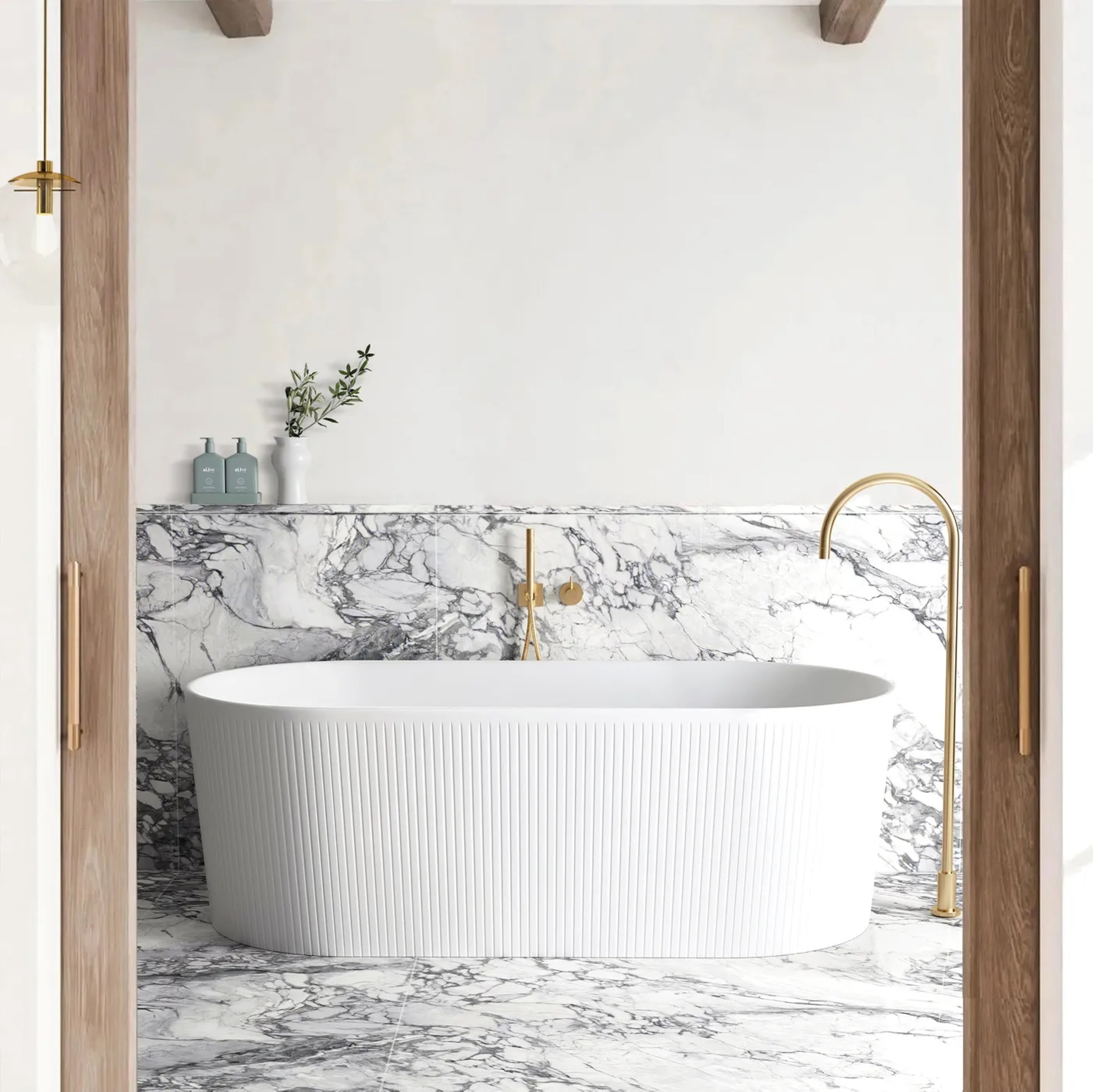 ATTICA NOOSA FREESTANDING BATH MATTE WHITE (AVAILABLE IN 1500MM AND 1700MM)