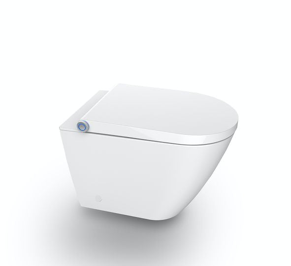 GALLARIA ALTA COMFORT RIMLESS WALL FACE PAN AND REMOTE BIDET PACKAGE GLOSS WHITE
