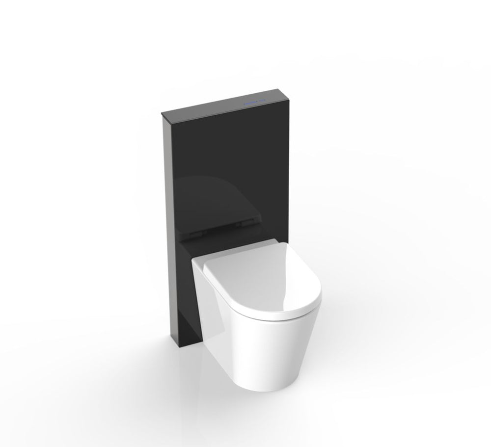 GALLARIA BLACK ALTARETROFIT RIMLESS WALL FACE PAN AND REMOTE BIDET PACKAGE GLOSS WHITE