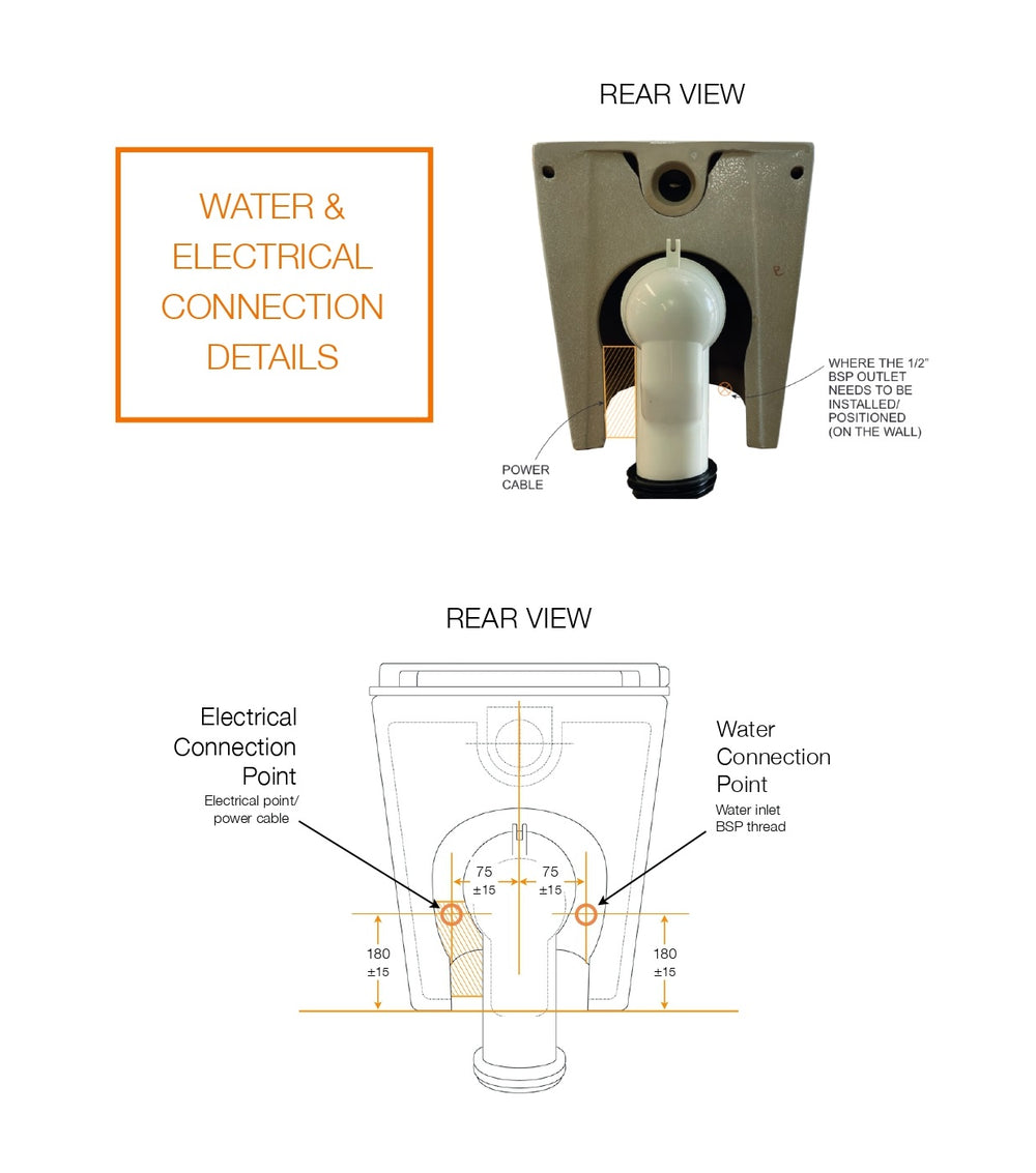 GALLARIA BLACK ALTARETROFIT RIMLESS WALL FACE PAN AND REMOTE BIDET PACKAGE GLOSS WHITE