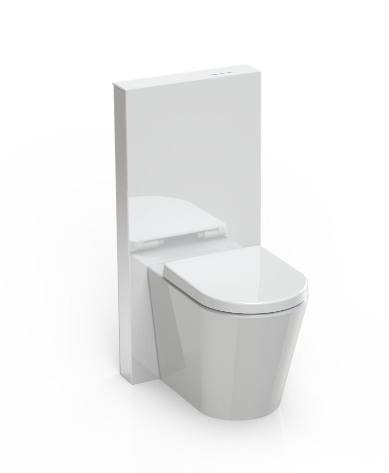 GALLARIA WHITE ALTARETROFIT RIMLESS WALL FACE PAN AND REMOTE BIDET PACKAGE GLOSS WHITE