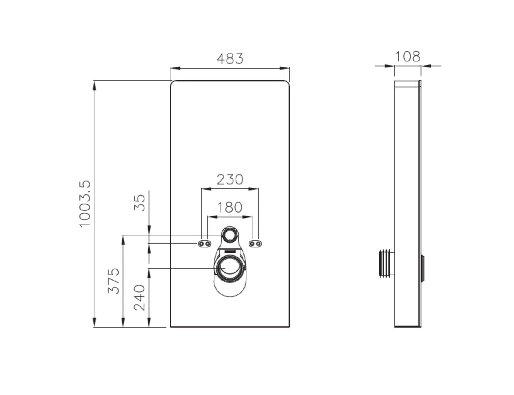 GALLARIA WHITE ALTARETROFIT RIMLESS WALL FACE PAN AND REMOTE BIDET PACKAGE GLOSS WHITE
