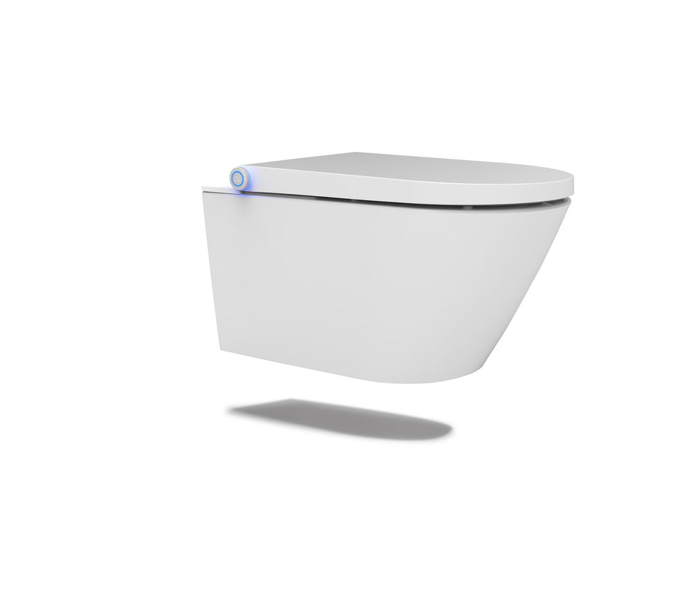 GALLARIA ALTA COMFORT RIMLESS WALL HUNG PAN AND REMOTE BIDET PACKAGE GLOSS WHITE