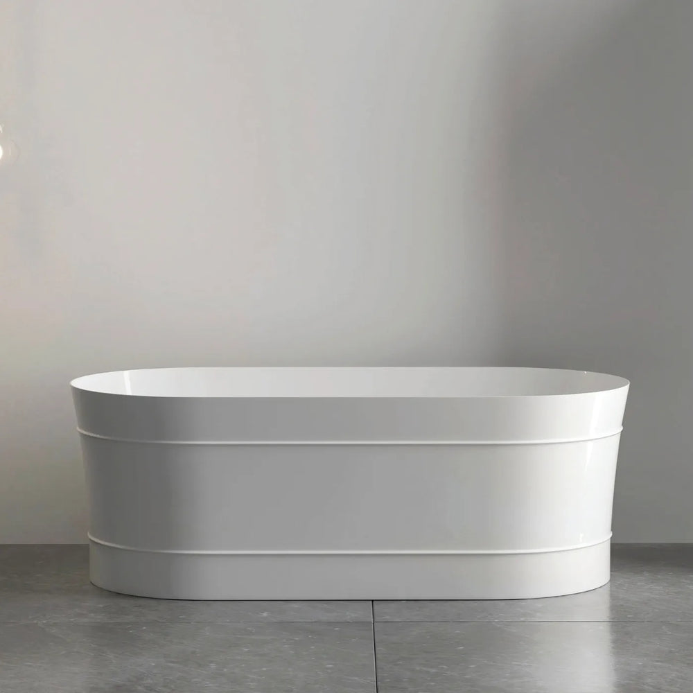 ATTICA BONDI FREE STANDING NON OVERFLOW BATHTUB 1700MM GLOSS WHITE