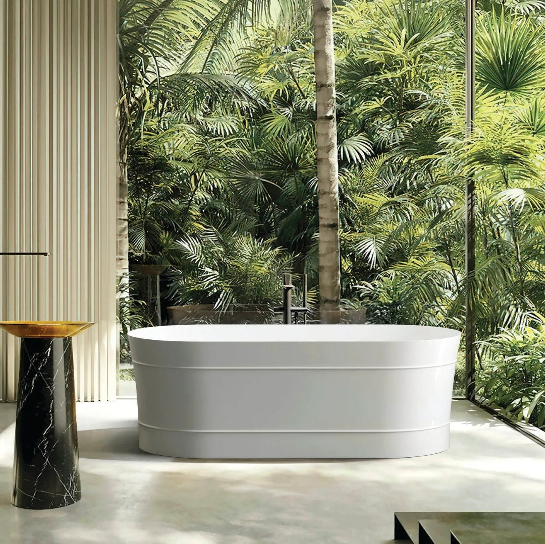 ATTICA BONDI FREE STANDING NON OVERFLOW BATHTUB 1700MM GLOSS WHITE