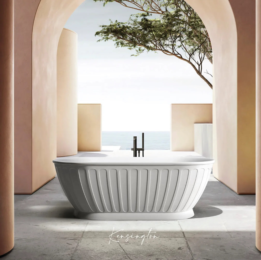 ATTICA KENSINGTON FREESTANDING BATHTUB GLOSS WHITE (AVAILABLE IN 1500MM AND 1700MM)