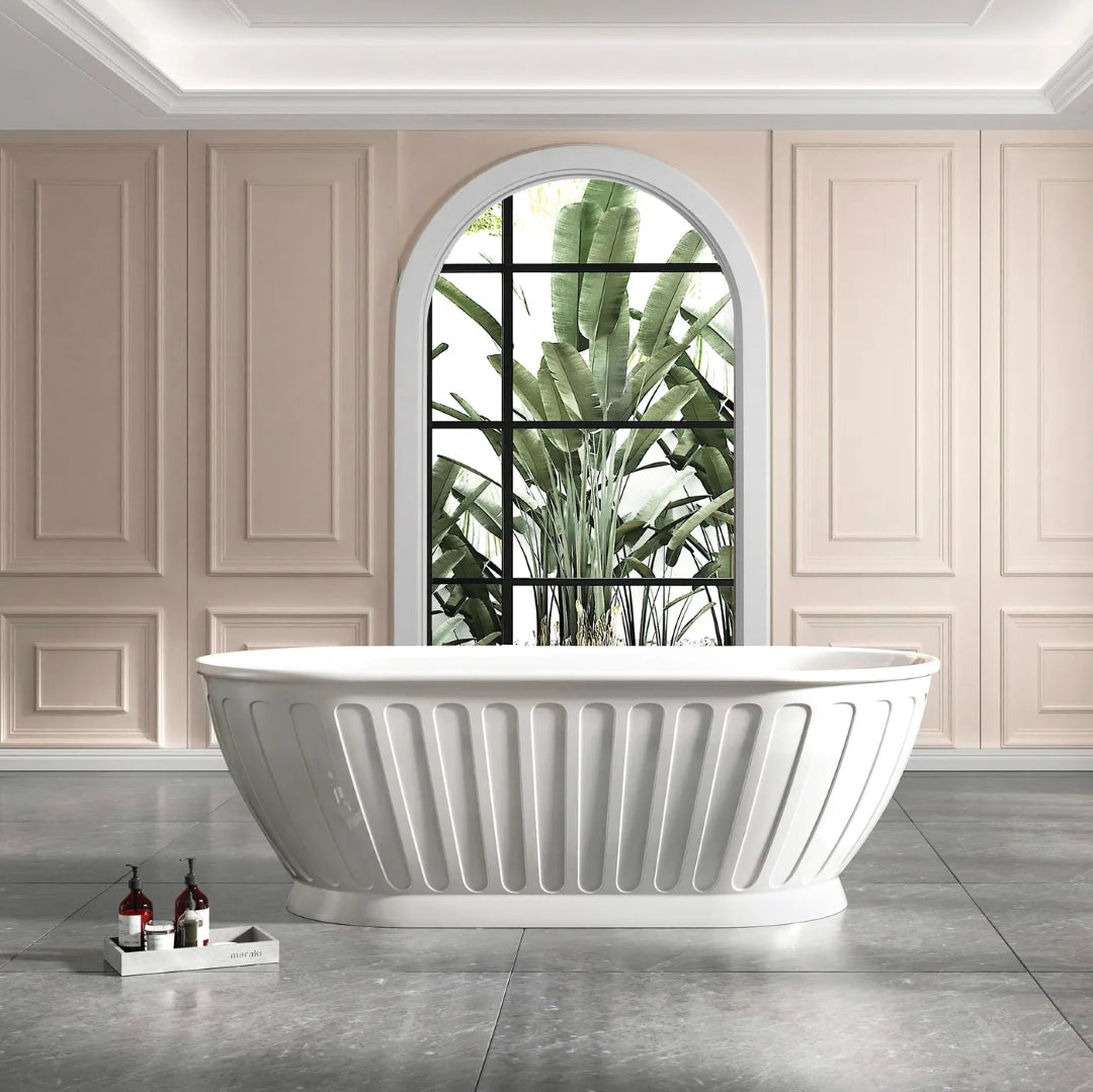 ATTICA KENSINGTON FREESTANDING BATHTUB GLOSS WHITE (AVAILABLE IN 1500MM AND 1700MM)