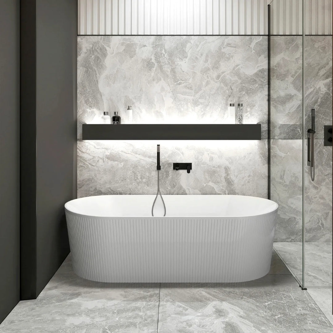 ATTICA NOOSA FREESTANDING BATHTUB GLOSS WHITE (AVAILABLE IN 1500MM AND 1700MM)