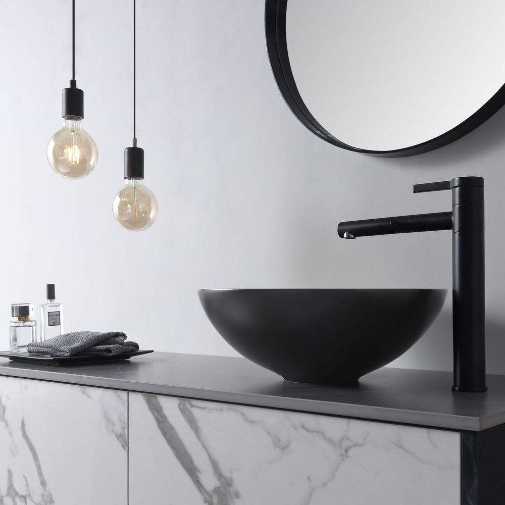 AULIC ARGYLE BASIN MATTE BLACK 405MM