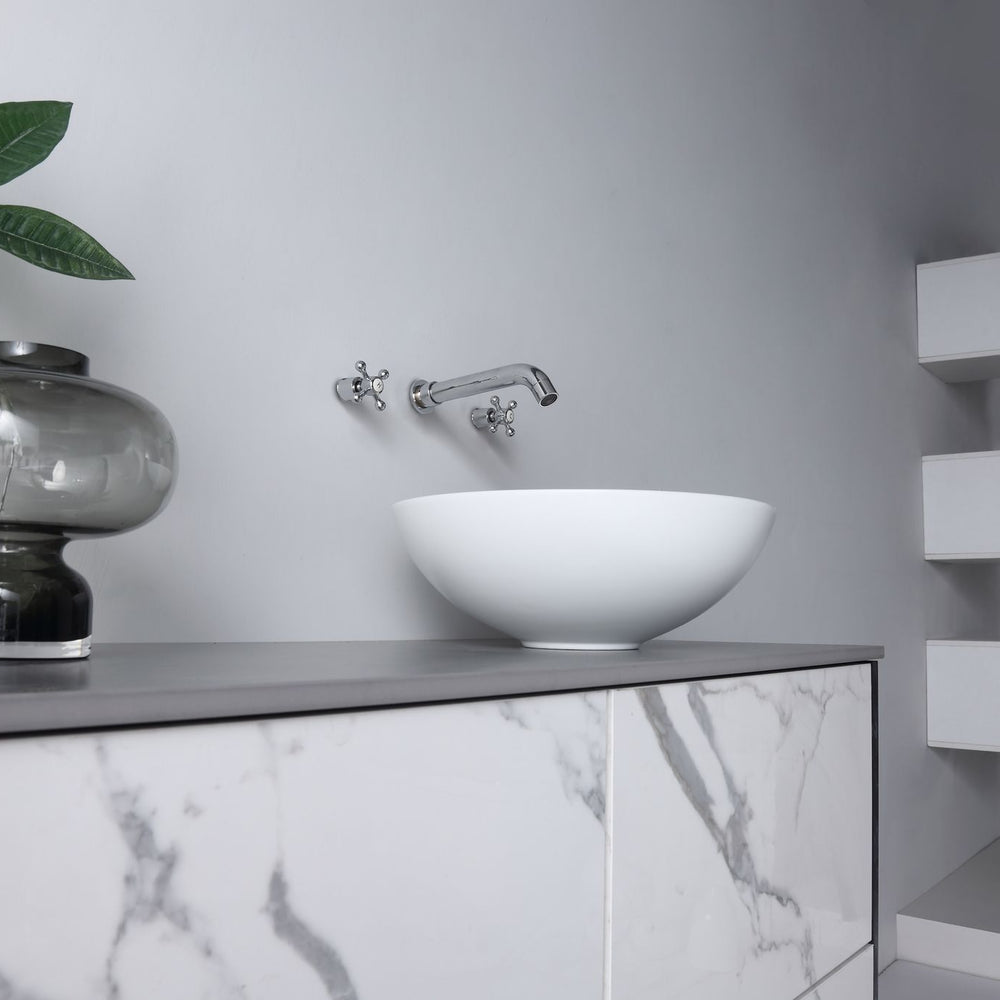 AULIC ARGYLE BASIN MATTE WHITE 405MM