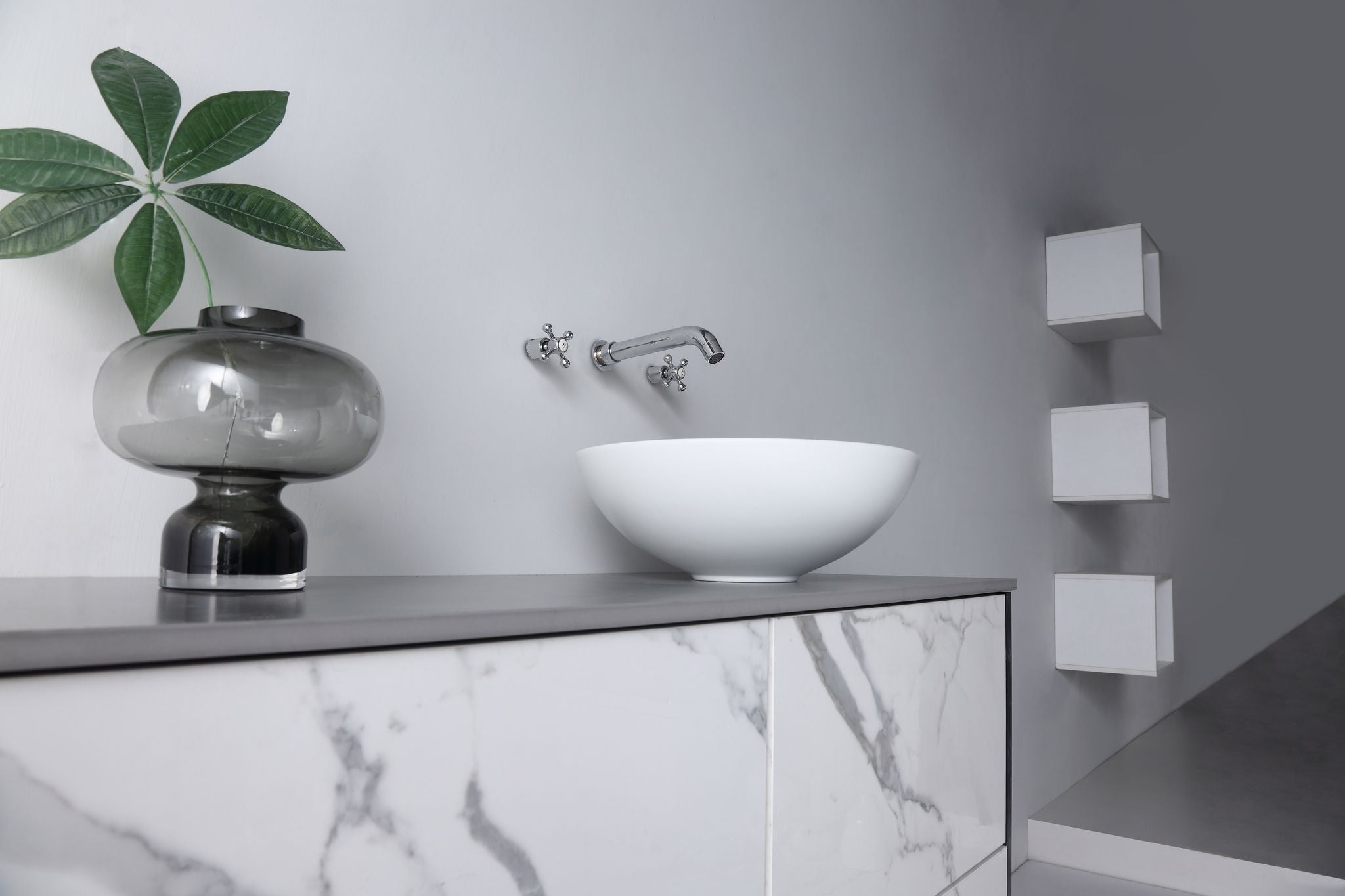 AULIC ARGYLE BASIN MATTE WHITE 405MM