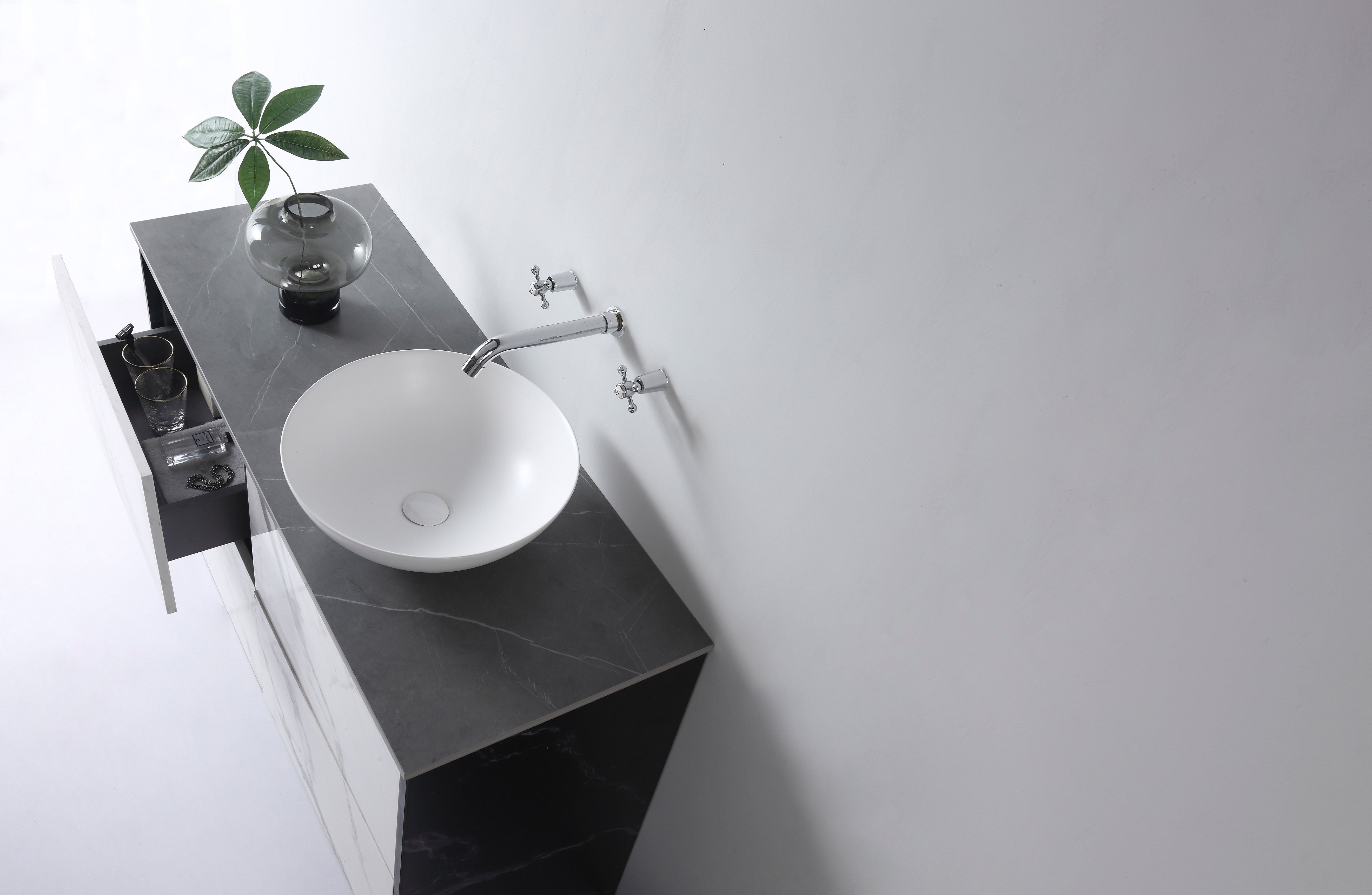 AULIC ARGYLE BASIN MATTE WHITE 405MM