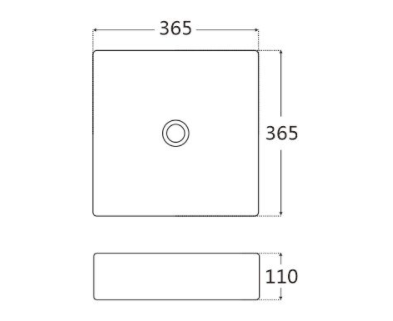 AULIC MACLEOD BASIN MATTE WHITE 365MM