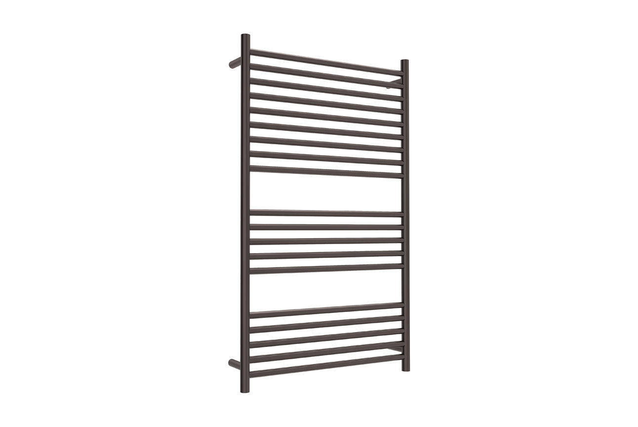 LINSOL ALLEGRA 19 BAR WIDE HEATED TOWEL RAIL GUN METAL 1200MM