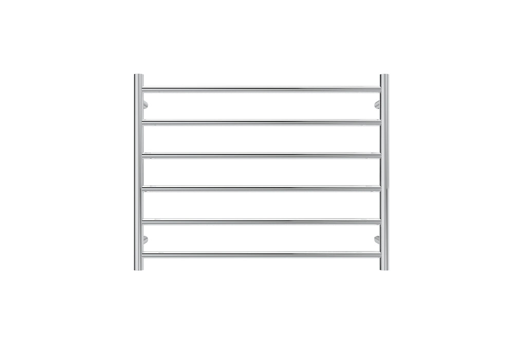LINSOL ALLEGRA 6 BAR WIDE HEATED TOWEL RAIL CHROME 650MM
