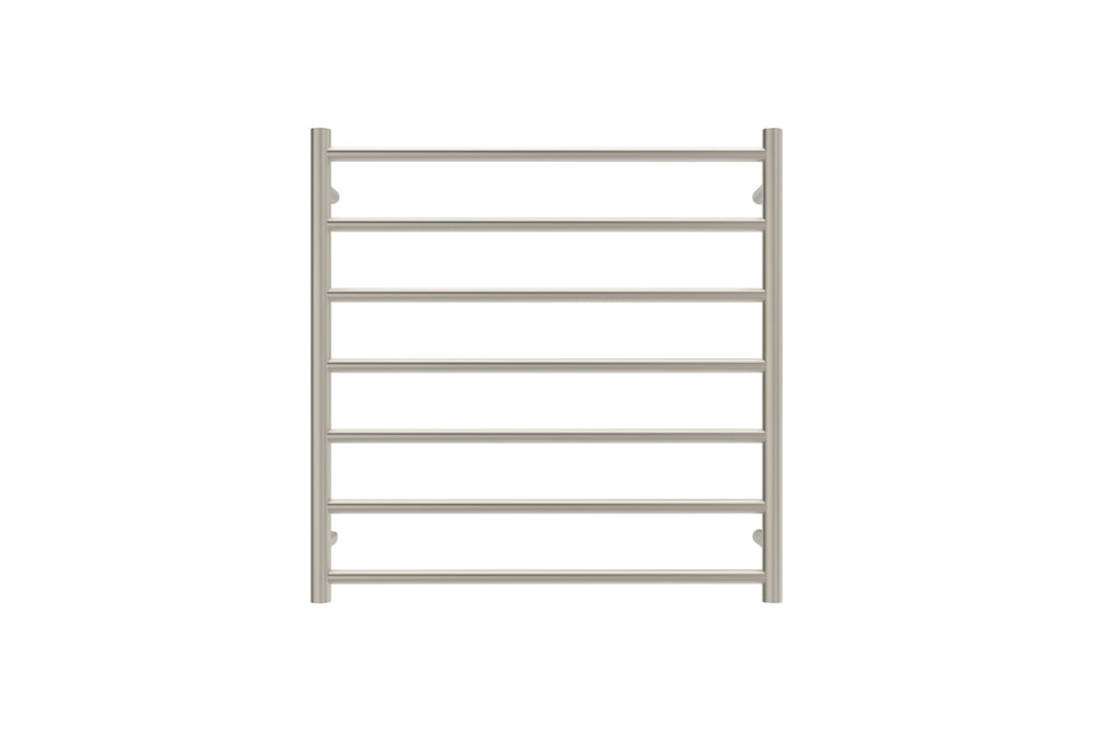 LINSOL ALLEGRA 7 BAR HEATED TOWEL RAIL BRUSHED NICKEL 750MM